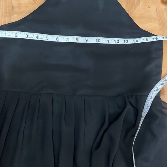 This Beautiful  Long, Black, Spaghetti Strap Ruching shoulders gown(155) - Picture 6 of 8